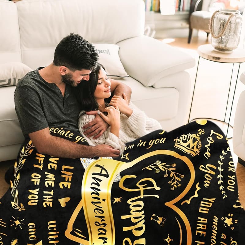 Wedding Anniversary Blanket for Wife, 40