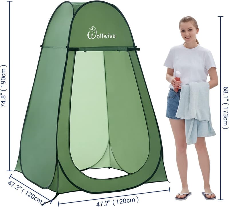 Portable Pop-Up Privacy Shower Tent for Camping & Outdoor Use