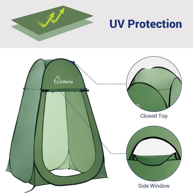 Portable Pop-Up Privacy Shower Tent for Camping & Outdoor Use