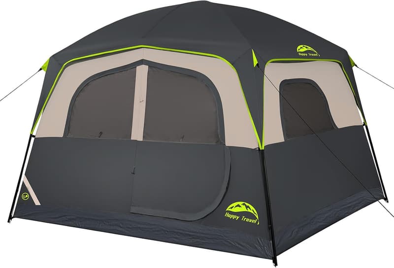 Portable 6-Person Waterproof Camping Tent with Rainfly