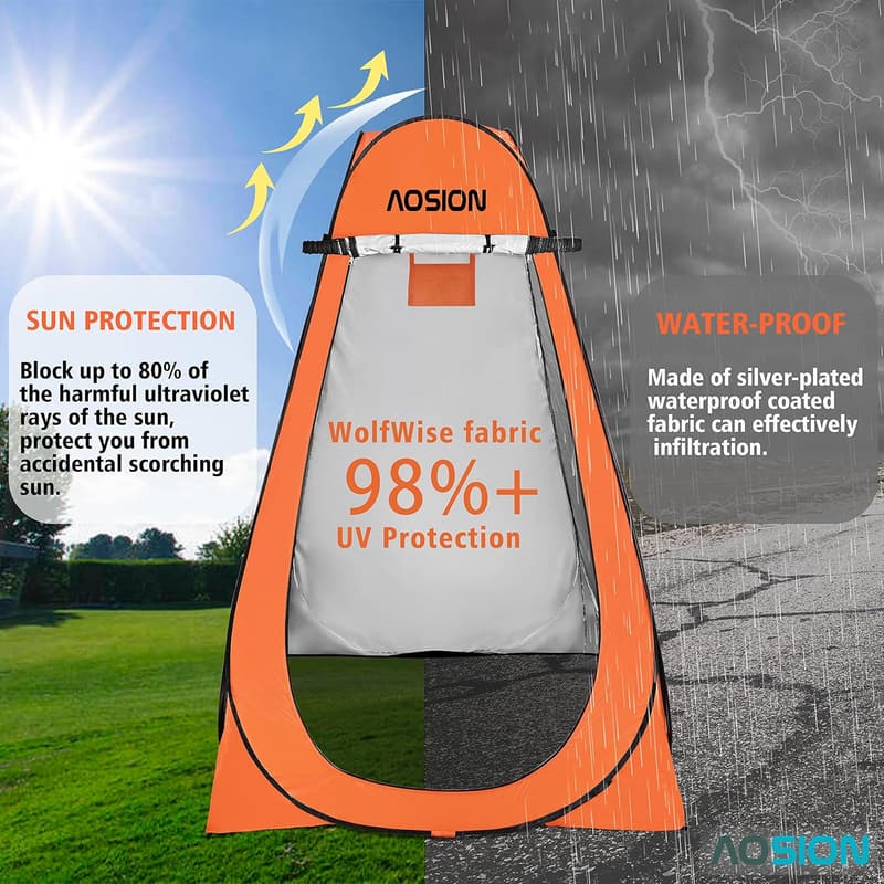 Pop Up Privacy Shower Tent for Camping and Outdoor Use