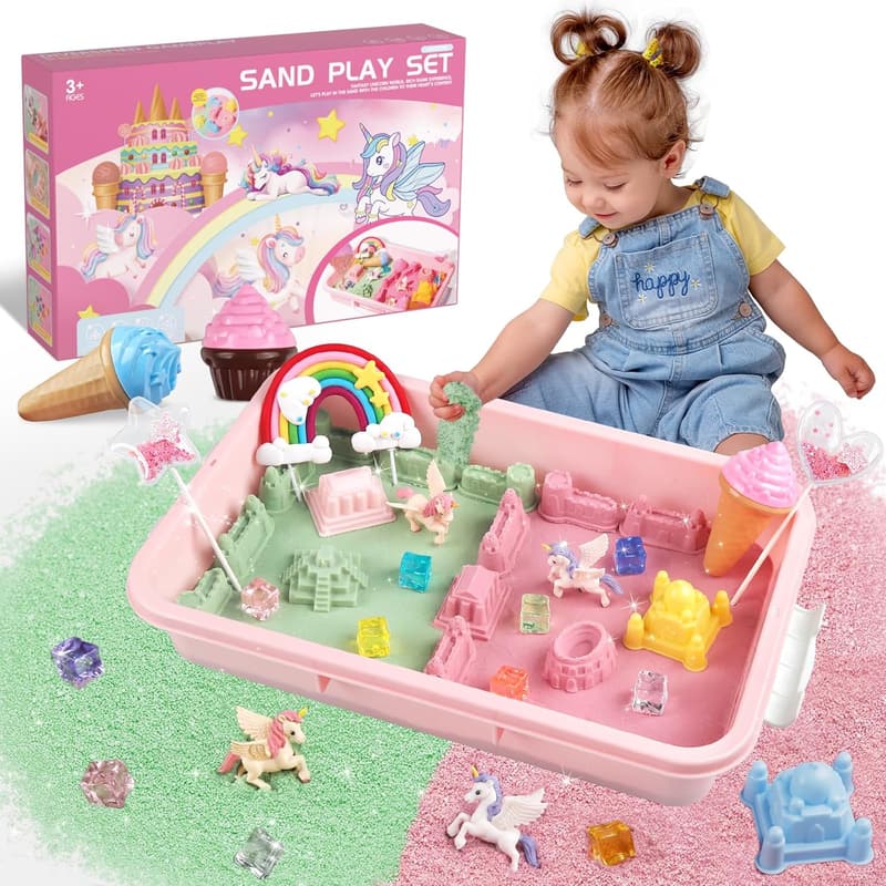 Unicorn Sand Art Kit for Toddlers - Sensory Play Gift