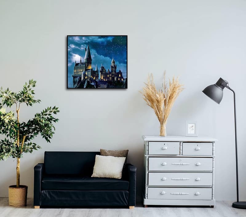 Castle Night Paint by Numbers Kit for Adults and Kids, 16x20