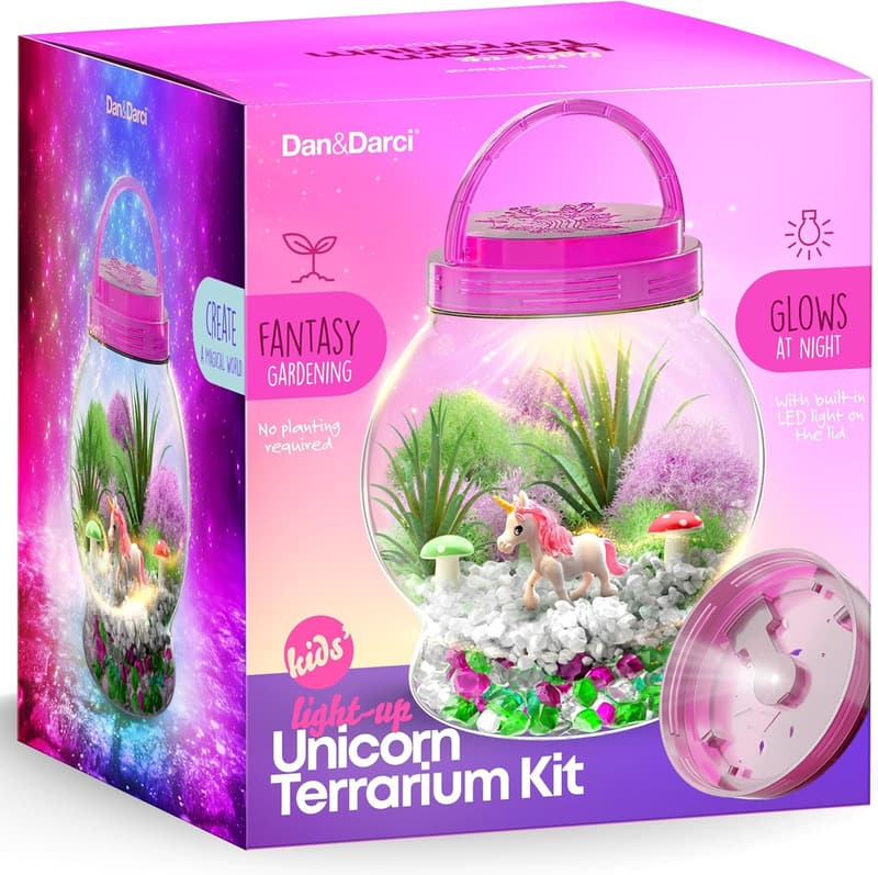 Light-Up Unicorn Terrarium Kit for Kids Birthday Gift