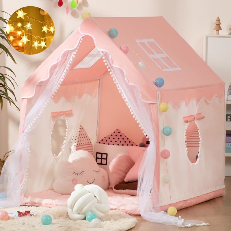 Princess Kids' Play Tent with Star Lights - Indoor/Outdoor Toy House