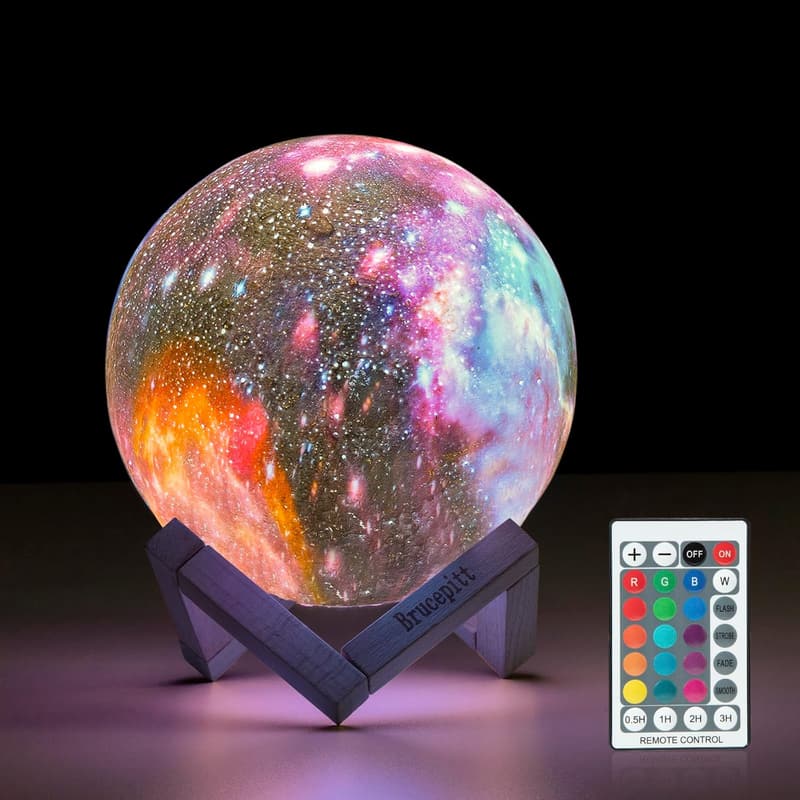 Upgraded 3D Moon Lamp with 16 Colors - 4.7 Inch Night Light