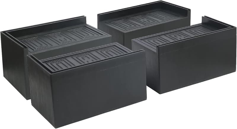 Heavy-Duty Bed Risers Set of 4, 3-5 Inch Elevation, 11,000 lbs Support