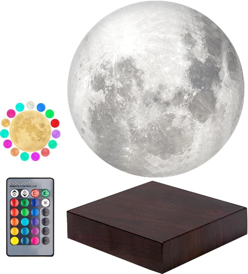 Magnetic Levitating 3D Moon Lamp - 16 Colors & 20 Modes