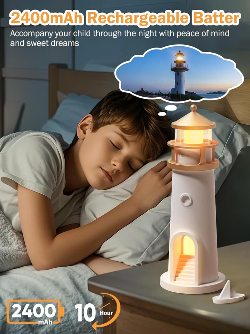Moon Lamp Projector - Rechargeable LED Night Light for Kids