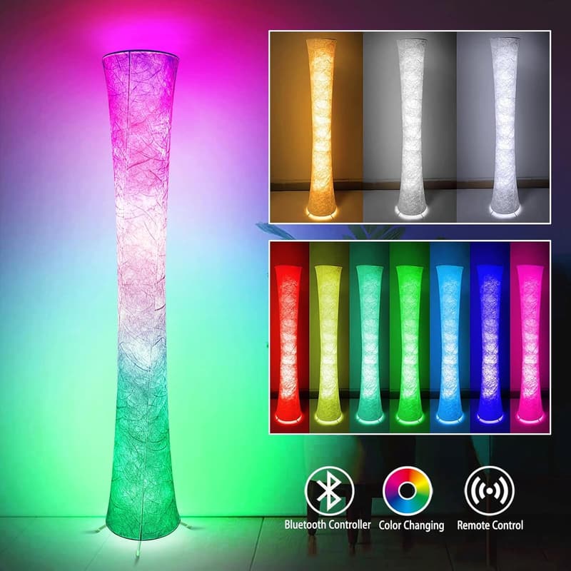 RGB Color Changing Smart Floor Lamp with Music Sync & APP Control