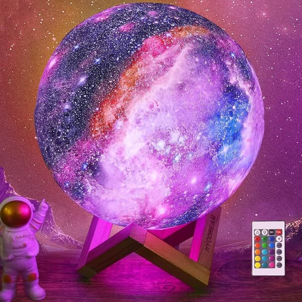 Galaxy Starry Moon Lamp with Remote Control - 16 Colors