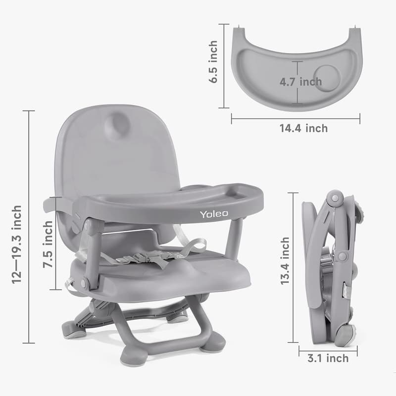 Adjustable Height Baby Booster Seat for Dining Table