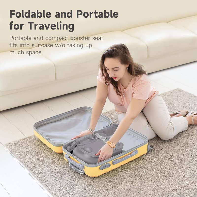 Adjustable Height Baby Booster Seat for Dining Table