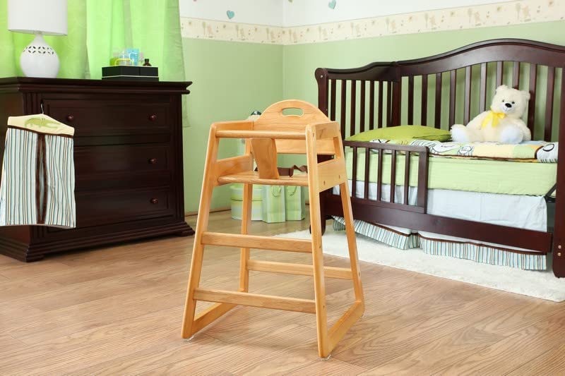 Wooden Stackable High Chair for Babies & Toddlers – Compact Design