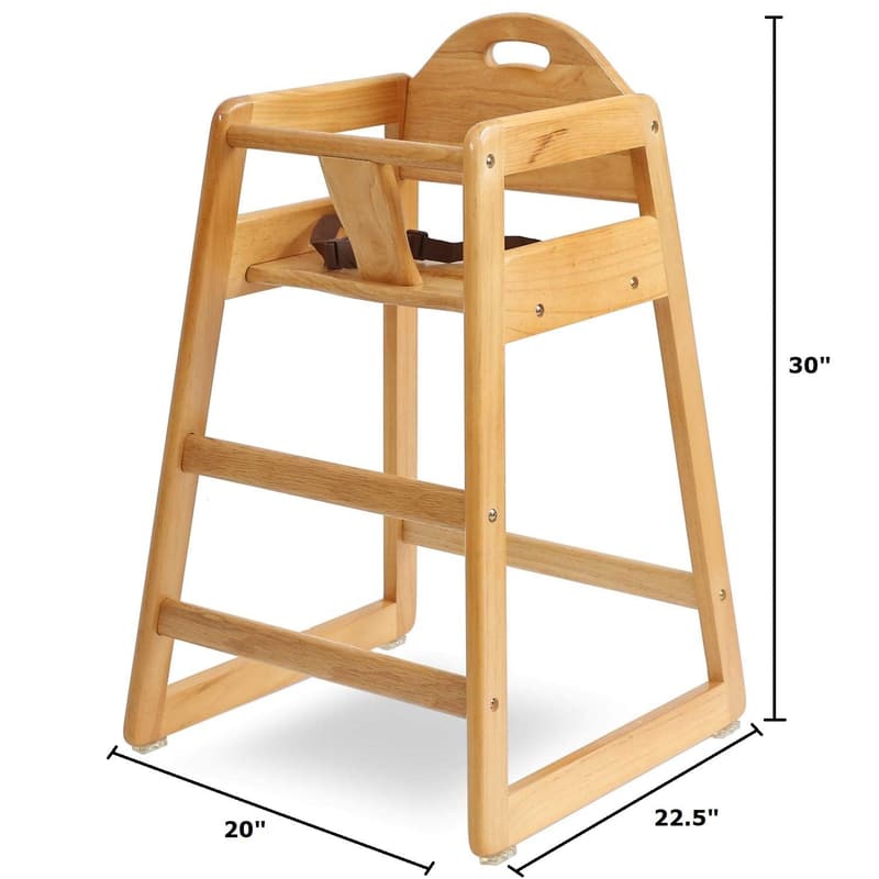 Wooden Stackable High Chair for Babies & Toddlers – Compact Design