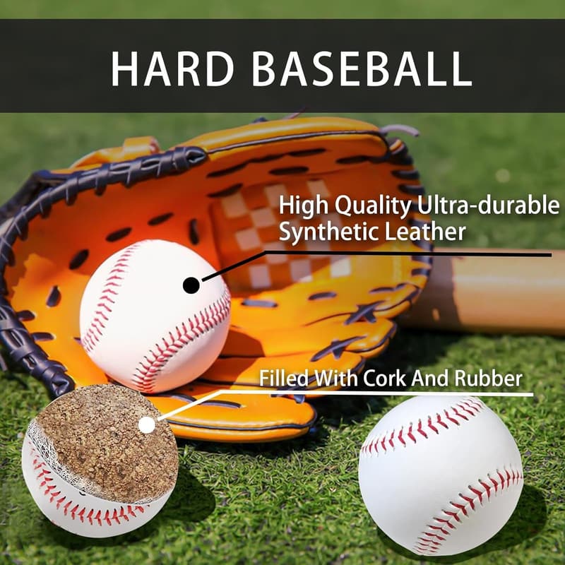 Standard Baseballs for Training and Autographs - Size 9 Inch (2, 4, or 12 Pack)