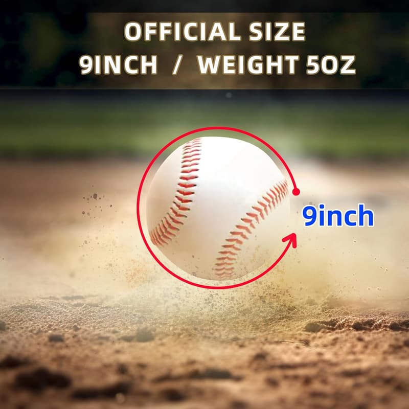 Standard Baseballs for Training and Autographs - Size 9 Inch (2, 4, or 12 Pack)