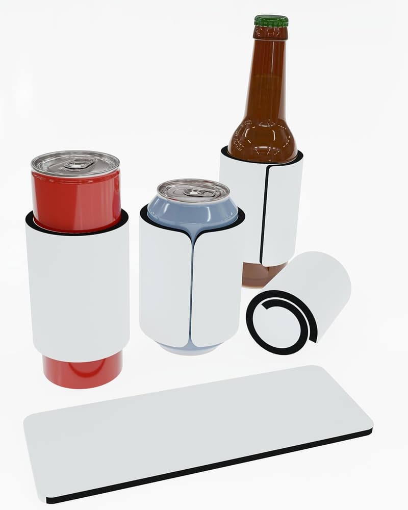 Customizable Neoprene Can Cooler Sleeves - 5 Pack