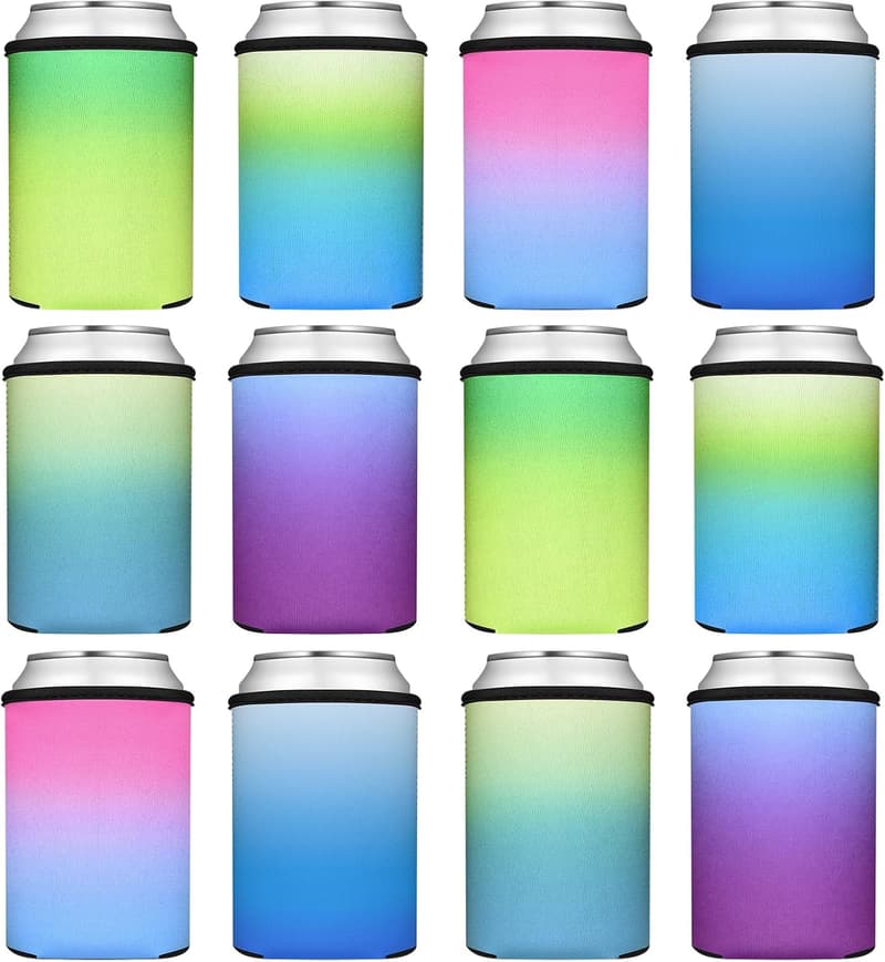 Personalized Neoprene Beer Can Coolers for Parties (Set of 12)