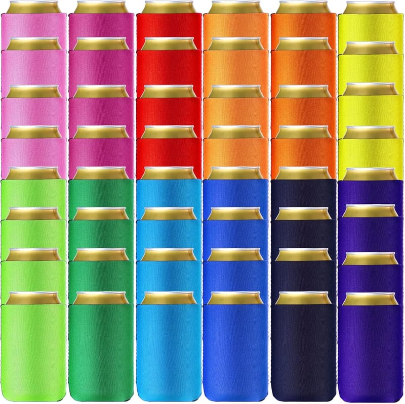 St. Patrick’s Day Blank Can Coolers - 60 Pcs, 12 Colors