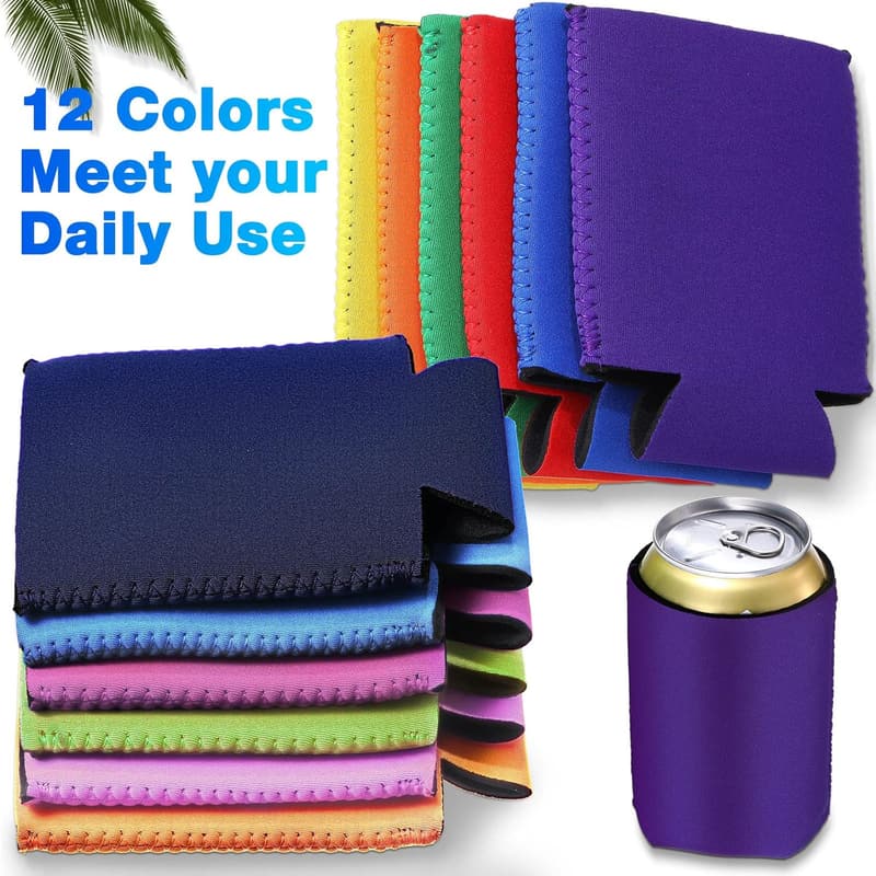 St. Patrick’s Day Blank Can Coolers - 60 Pcs, 12 Colors