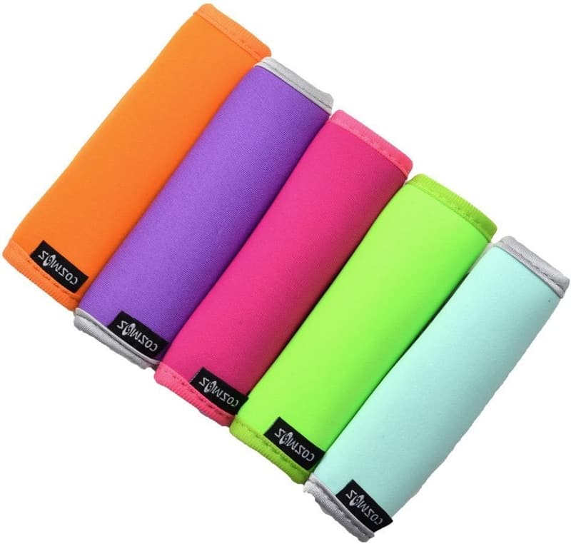 Soft Neoprene Luggage Handle Wraps - 5-Pack Travel Accessories