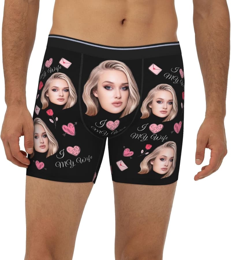 Personalized Face Boxers for Men - Custom Birthday Gift