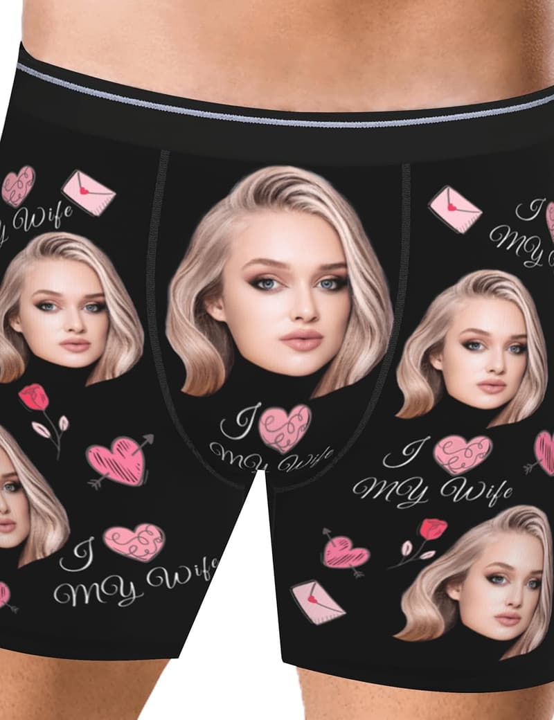 Personalized Face Boxers for Men - Custom Birthday Gift