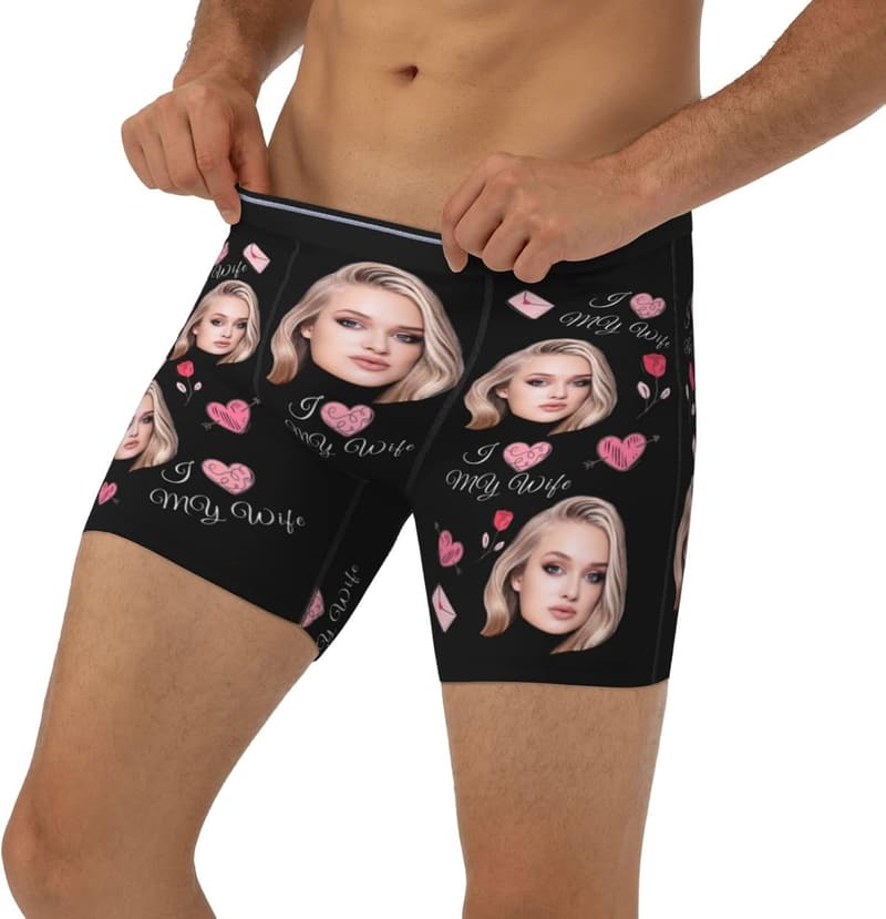 Personalized Face Boxers for Men - Custom Birthday Gift