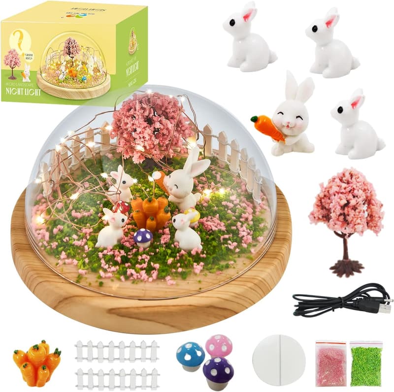 DIY Rabbit Night Light Kit for Girls - Creative USB Lamp Toy