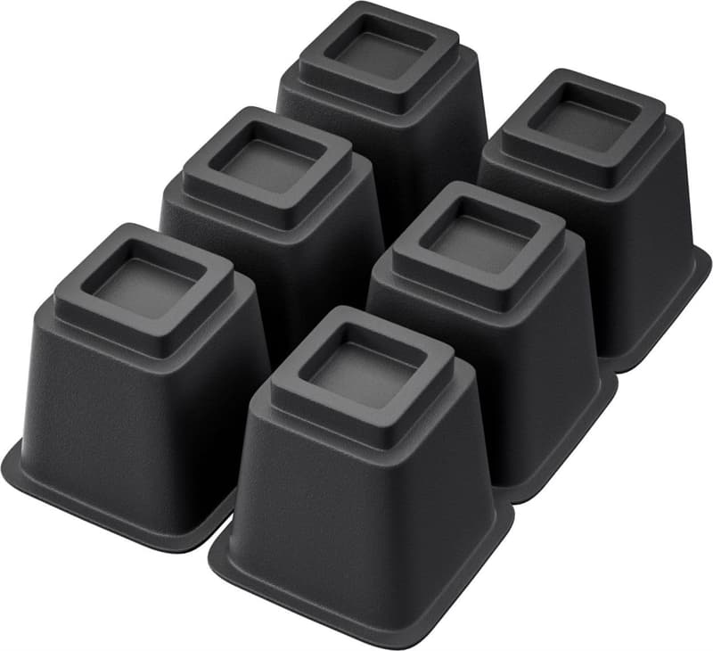Heavy-Duty 5-Inch Bed Furniture Risers (Set of 6)