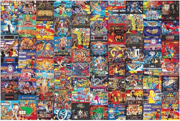 Pinball Parlor 1000-Piece Jigsaw Puzzle for Family Game Night