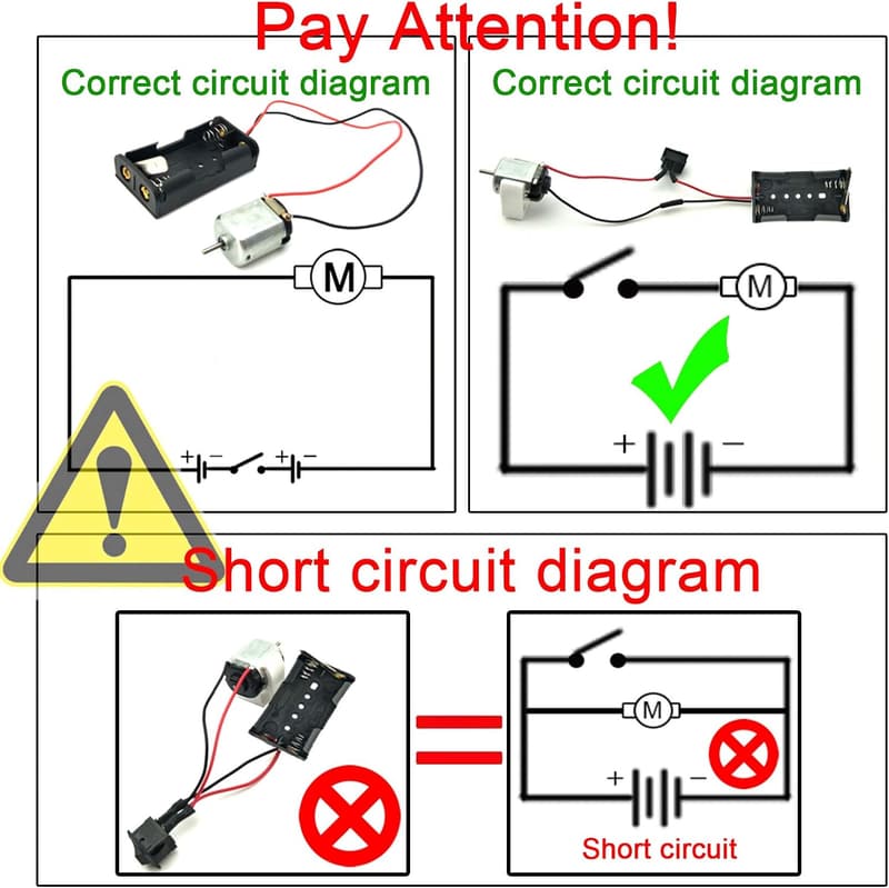 DIY Electric Motor Kit with Gears & Accessories for Science Projects