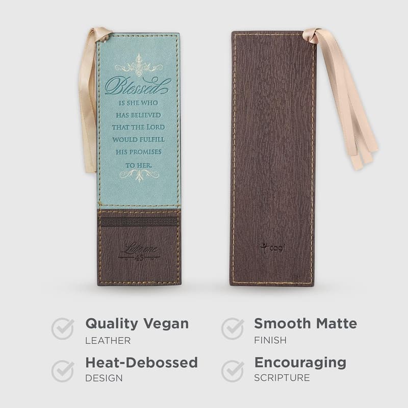 Blessed is She Vegan Faux Leather Bookmark for Women