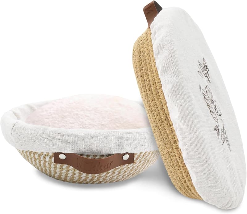 Banneton Bread Proofing Basket Set with Liners - 10