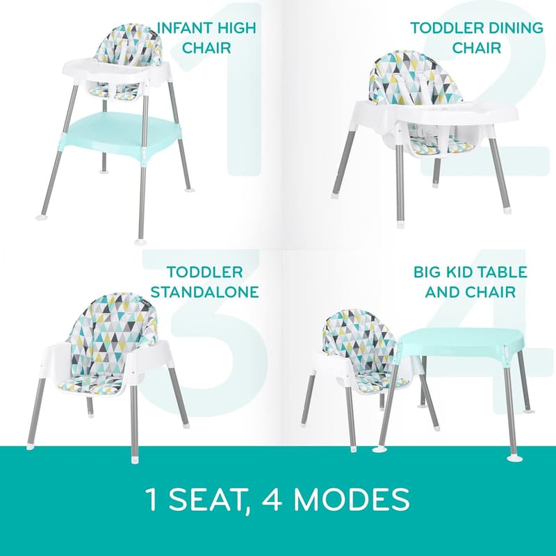 Evenflo 4-in-1 Convertible High Chair, Polyester