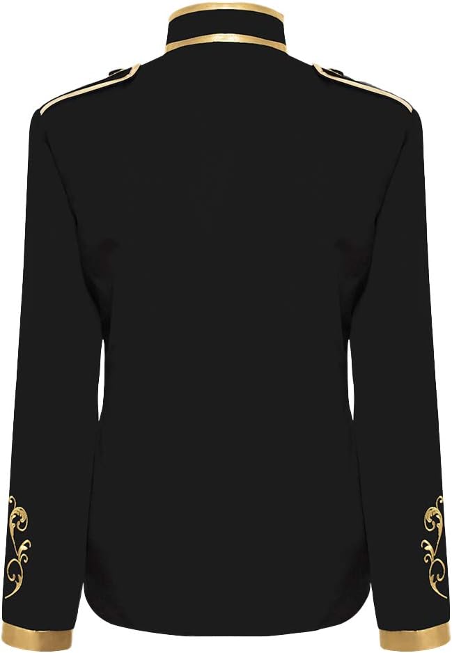 Men's Gold Embroidered Court Jacket for Formal Occasions