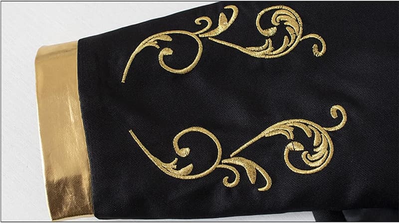 Men's Gold Embroidered Court Jacket for Formal Occasions
