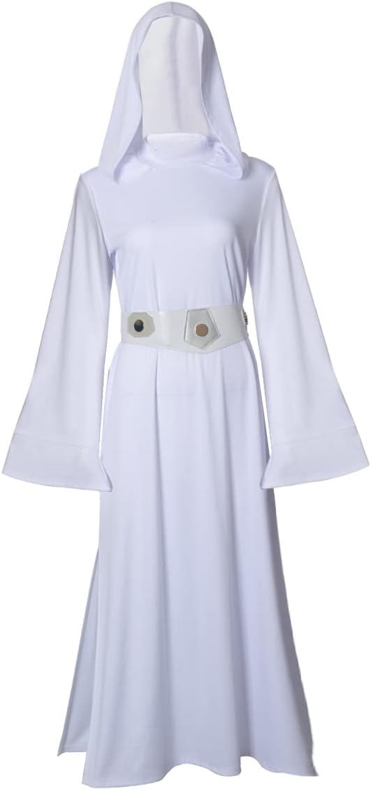 Halloween Women's Star Hooded Princess Costume Dress with Belt