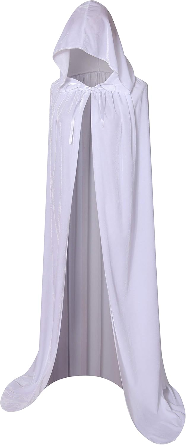 Halloween Velvet Hooded Cloak Cape Costume for Adults
