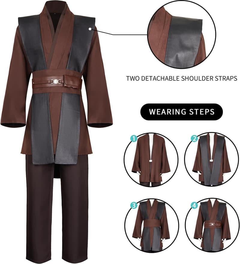 Men's Halloween Tunic Costume Set for Cosplay