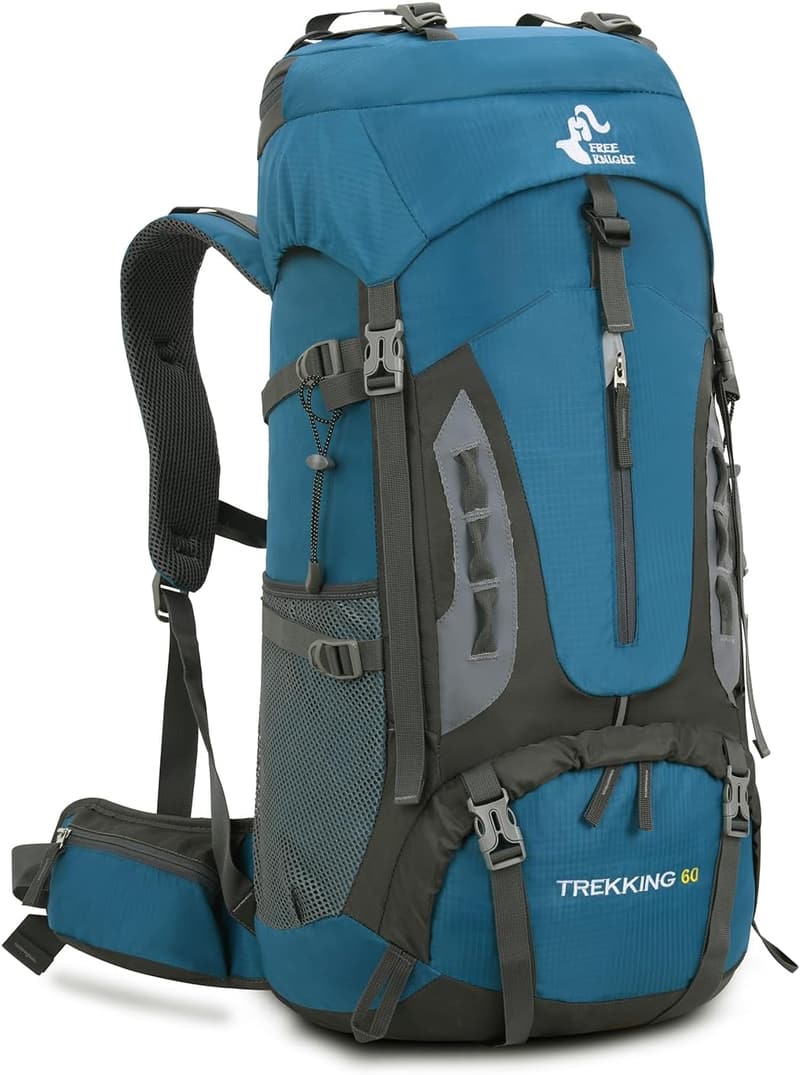 Waterproof 60L Hiking Backpack with Rain Cover