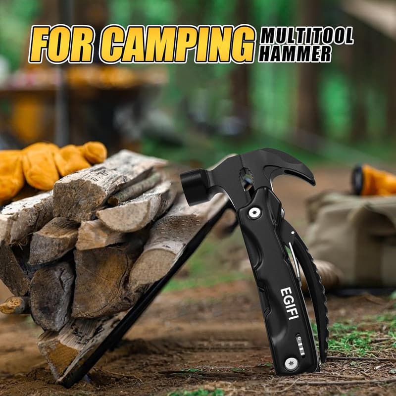 Father's Day 12-in-1 Multitool Hammer for Camping & Hiking