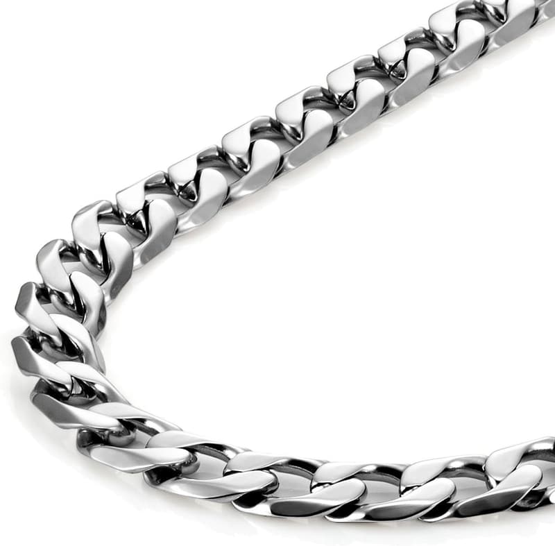 Men's Cuban Link Chain Necklace, 316L Stainless Steel, Multiple Sizes