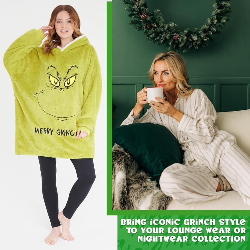 Cozy Fleece Wearable Hoodie Blanket for Holiday Comfort