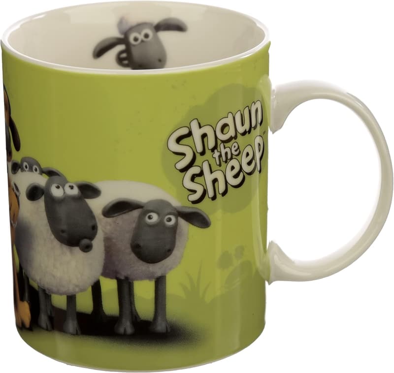 Shaun the Sheep Large Porcelain Mug - Fun Gift for Couples
