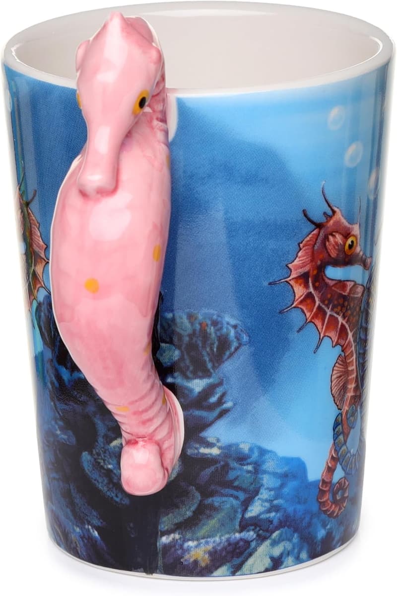 Seahorse Ceramic Mug - Cute Gift for Couples