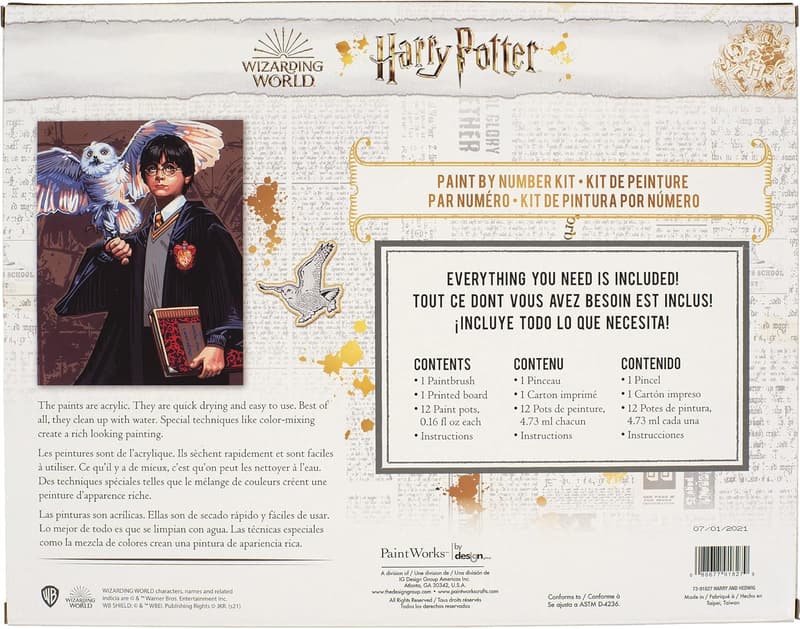 Harry Potter Paint by Number Kit for Adults & Kids, 11