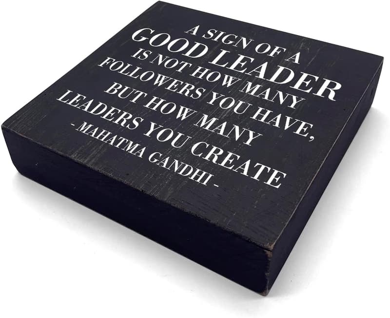 Boss Desk Decor Sign - Rustic Wood Gift for Leaders