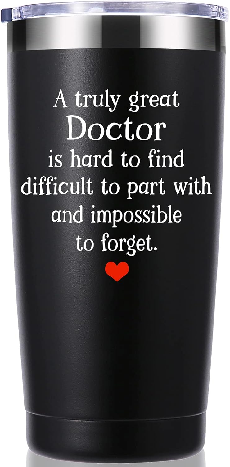 Doctor Appreciation Tumbler - 20 oz Black Mug Gift